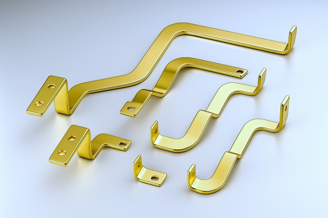銅バー　金メッキ加工事例